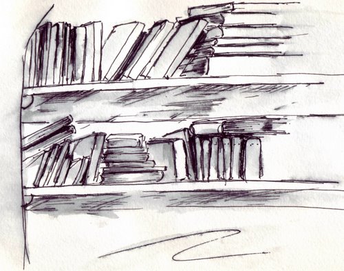 books on the bookshelf