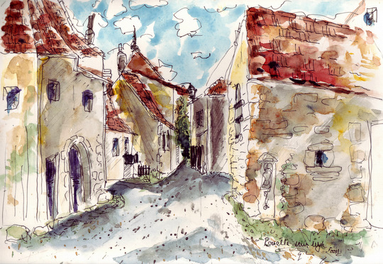 a road through Puy d'Arnac