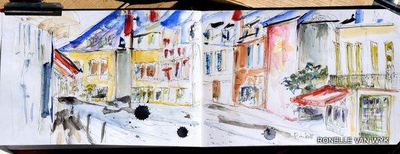 Streetscene from Cafe douceur