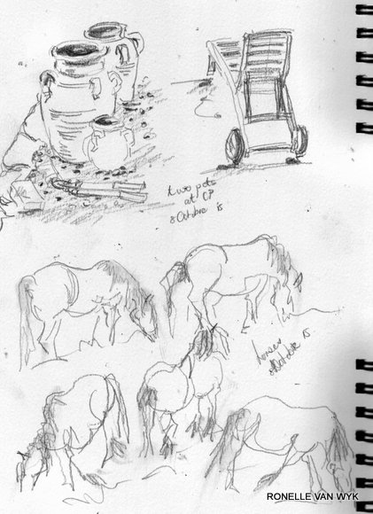 Graphite, charcoal sketches 2