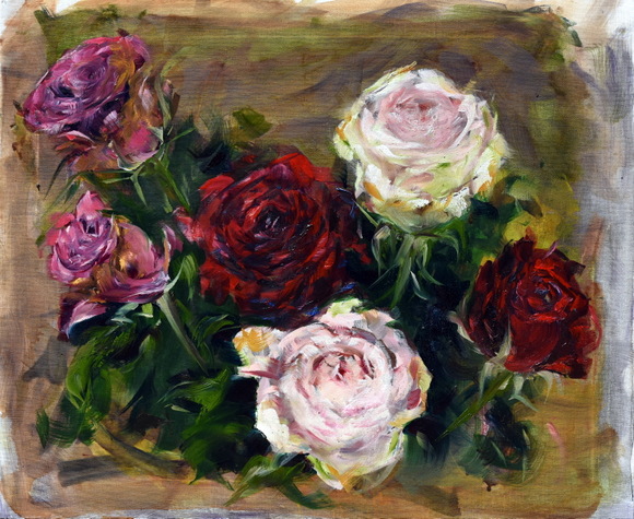 six-roses-in-oil