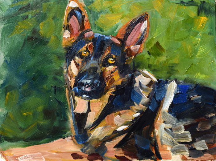 Lindiwe in oil, 30x40cm